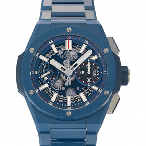 ウブロ HUBLOT ビッグバン インテグレーテッド ブルーセラミック 451.EX.5123.EX ブルー文字盤 新品 腕時計 メンズ