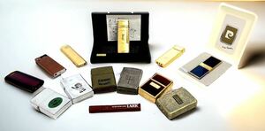 【喫煙具】オイルライターガスライター おまとめ １３点　ZIPPO・YSL・ピエールカルダン・KENZO・WIN・renoma 等々 着火未確認