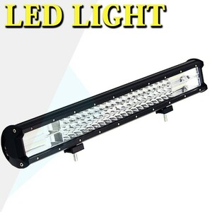 LEDワークライト 作業灯 投光器 前照灯 トラック 23インチ _ホワイト_6500K_ 23C-324W ジムニー 1個 12V/24V 24000LM 324W