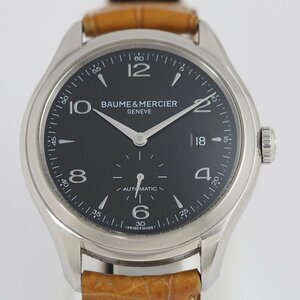 BAUME＆MERCIER ボーム＆メルシェ クリフトン SS/革 MOA10053 メンズ オートマ ギャランティーカード・ケース付き［30973］