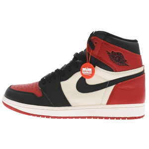 ナイキ AIR JORDAN 1 RETRO HIGH OG BRED TOE エアジョーダン1 ブレッドトゥ ハイカットスニーカー レッド/ブラック US11/29cm 555088-610