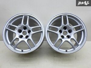 ●日産 純正 塗装品 BCNR33 スカイライン GT-R FORGED 鍛造 17インチ 9J +30 PCD114.3 5H ハブ径 約66ｍｍ シルバー系 2本 要補修 棚S-3