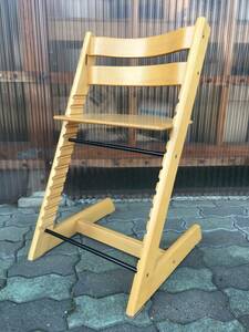 【ベビーチェア】TRIPP TRAPP・トリップトラップ STOKKE・ストッケ ナチュラル 約79㎝×49㎝×45.5㎝ 子供椅子/木製 ※足のせ板なし