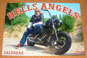新品 本物 ヘルズエンジェルズ 2014年版 ヨーロッパ ドイツ カレンダー 「HELLS ANGELS」 ヘルズエンジェルス ハーレーダビッドソン 写真
