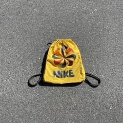 90s OLD NIKE ナップサック 風車 ビッグロゴ vintage 黄色