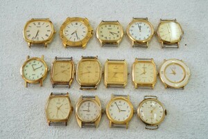 F959 SEIKO/セイコー ゴールドカラー フェイス 文字盤 15点 腕時計 ブランド アクセサリー 大量 まとめて おまとめ クォーツ ジャンク品