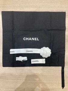 未使用 35×40シャネル 巾着 保存袋 布袋 リボン　付属品 ポーチ CHANEL 非売品 CHANEL