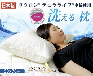 【送料無料】洗える枕 [サイズ50×70cm] 特殊な中綿を使用！ 乾きが早く水切りメッシュ加工 清潔枕 ヘタリにくいから長く使える