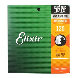 エリクサー ELIXIR 15425 Custom String Shop NANOWEB Super Light .125 エレキベース用 バラ弦