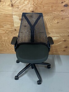 Herman Miller　ハーマンミラー　セイルチェア　オフィスチェア　BLACK　事務椅子　PC作業　デスクチェア　※キズ、染みアリ　42823M