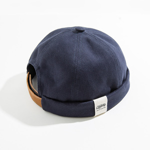 デニム ロールキャップ 帽子 ハット 100%コットン 人気 カジュアル ファッション レトロ 男女兼用