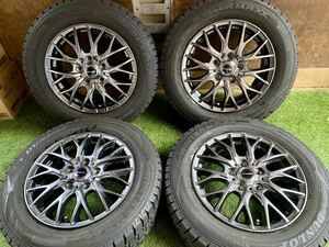 美品　195/65R15 91Q DUNLOP WINTERMAXX 2021年製　スタッドレス バリ山4本セット　15x6J ET 53 PCD 114.3 5H ノアヴォクシー等