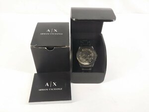 ARMANI EXCHANGE アルマーニ エクスチェンジ クォーツ腕時計/アナログ/ステンレス/BLK/BLK/ax2093 電池交換済