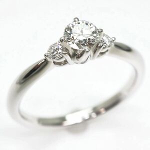 3EX!!VVS1!!鑑定書・箱付き!!＊TASAKI(田崎真珠)Pt950天然ダイヤモンドリング＊m 約3.7g 11.0号 diamond ring 指輪 jewelry EE3/EF5