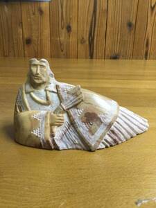 オブジェ　ネイティブアメリカン　ナボハ　インディアン　天然石彫刻　小物保管品　希少