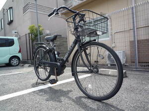 大阪引取可 新基準 ブリヂストン STEPCRUZ 電動アシスト自転車 26インチ ステップクルーズ ネイビー 紺 黒 ブラック