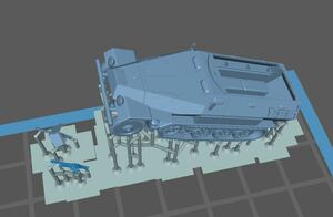 1/144 (3D)レジンキット　未塗装　WWⅡ ドイツ軍 戦車　Sd.Kfz.251/1 A型　装甲兵員輸送車　ワールドタンク ミュージアム 【同梱可能】