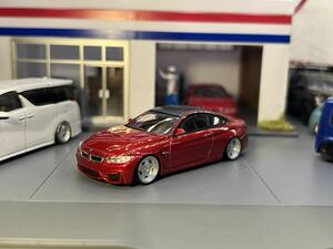 MINIGT 1/64 BMW M4 レッド　左ハンドル　スタンス　ユーロ　カスタム　USDM stance VIP ユーロライン　フェラーリ 赤