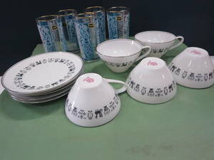 オールドノリタケ　Noritake　1955年　Ｎ印　月桂樹　ＪＡＰＡＮ　カップ　グラス　お皿　ヴィンテージ　アンティーク　15個セット