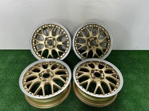 1円スタート メッシュ 【管理番号 244-65】 Eurosport Type815 15インチ 深リム 5J +45 PCD100-4H ホイール ムーブ タント ワゴンR等