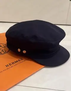 【正規品】HERMES エルメス セリエ キャスケット 帽子 ネイビー 58