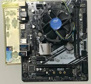 【中古/NVMe機器接続不可】ASRock B365M-HDV i3-8100 I/Oパネル・リテールCPUクーラー付属 / Intel第9世代CPU対応 Win10プロダクトキー