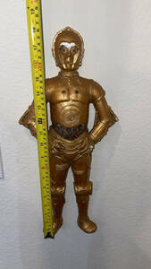 Wall-Hanging Star Wars C-3PO, Seems Vintage Hand Made From White Clay or Gypsum 海外 即決