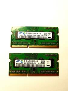 【送料安】Apple純正 Samsung PC3-10600S 4GB(2GB×2枚) DDR3-1333 204pin ノート用 メモリ/MacやWinに相性★ サムスン M471B5773DH0