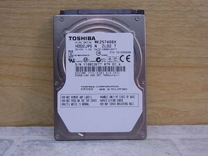 △F/366●東芝 TOSHIBA☆2.5インチHDD(ハードディスク)☆250GB SATA300 5400rpm☆MK2576GSX☆中古品