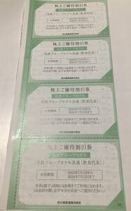 名鉄株主優待 / 名鉄グループホテル共通飲食代金割引券 (残り2枚)