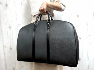 極美品 LOUIS VUITTON ルイヴィトン タイガ エランガ アンポッシュ ガーメント ノワール ボストン バッグ M30102 レザー黒A4可 メンズ71305