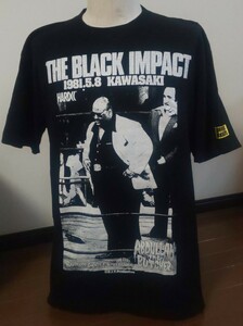 程度良好古着 ブッチャー 半袖Tシャツ XL ブラック 全日本プロレス ハードコアチョコレート プリント 精神錯乱 アブドーラ・ザ・ブッチャー