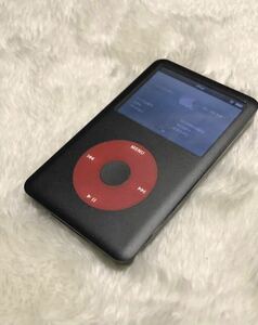 Apple iPod classic 第6.5世代 160GBから256GB U2 special edition 黒赤カラー カスタム MC297JかMC293J パネル バッテリー新品