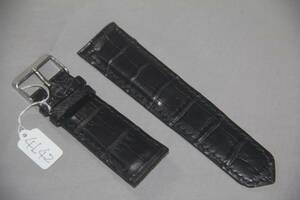 圖團 鬧 値引〓4L42★クロコダイルの時計のベルト25mm用 黒
