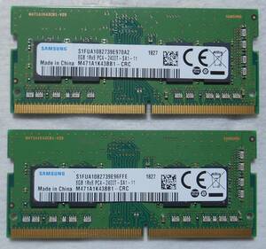 SAMSUNG DDR4 2400T PC4-19200 メモリ ８GB×2枚 計１６GB ノートPC用 ⑨