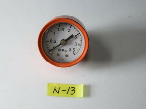 3.5Mpa 高圧 圧力計 1/8 40φ MAX 純正 圧力メーター 埋込式1個 N-13