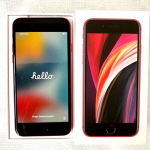 c75)Apple iPhone SE 64GB (PRODUCT)RED MX9U2J/A アイフォーン SE2 第2世代 シムフリー レッド 赤 初期化済み SIMフリー アップル