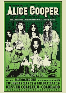 ポスター★アリス・クーパー（Alice Cooper）1973 USツアー・コロラド★ショックロック/ビリオン・ダラー・ベイビーズ