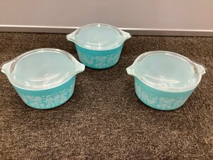 【PYREX】オールドパイレックス　耐熱ガラス　キャセロール　パイレックス　グラタン皿　皿　食器　TRADE MARK　オールド　ふた付