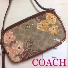 新品  コーチ COACH バッグ 花柄 斜め掛け ショルダーバッグ フローラル