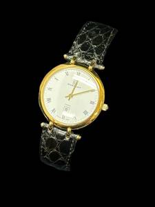 極美品 新品電池交換済 GIVENCHY ジバンシー GRIFFE REG.MODEL ゴールド×ホワイト文字盤 QUARTZ クォーツ メンズ 腕時計 中古 箱ギャラ付