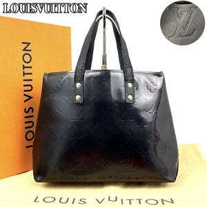 美品 LOUIS VUITTON ルイヴィトン ハンドバッグ ミニトート ヴェルニ リードPM モノグラム MI0014 LVロゴ 男女兼用 フォーマル レザー