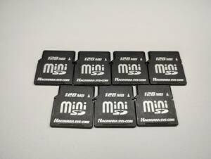 7枚セット　128MB　メガバイト　HAGIWARA SYS-COM　miniSDカード　メモリーカード　ミニSDカード