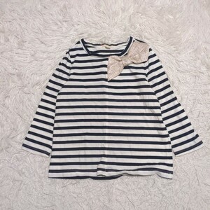 【送料無料】Crewcuts　長袖　ロンT　8　130-140cmぐらい　ボーダー　リボン　キッズ　子供服