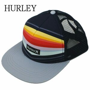 HURLEY/ハーレー PRINTED SQUARE TRUCKER 451 OBSIDIAN CAP/キャップ HAT/ハット 帽子 日よけ HIHM0033[返品、交換不可]