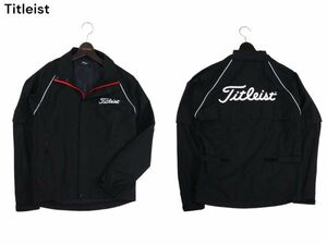 Titleist タイトリスト 通年 ロゴ★ 2way スリーブ取り外し可 ウインドブレーカー ジャケット Sz.M　メンズ 黒 ゴルフ　I4T01118_4#O