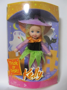 MATTEL 2008 限定 Barbie Kelly バービー ケリー ハロウィン 魔法使い 魔女 コスチューム ドール 人形 バービー人形 マテル レア 未開封