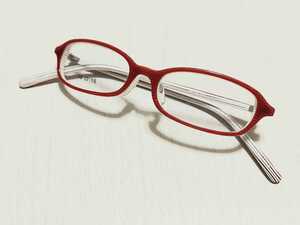 新品　メガネ　眼鏡　高級感　オシャレ　上品　セルフレーム　赤色　可愛い　かっこいい　軽い