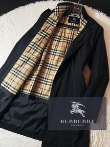 G41【2wayダブルジップ!!】定価18万 超美品●BURBERRY LONDON●ノバチェックライナー●高級トレンチコート●メンズ バーバリーコート L