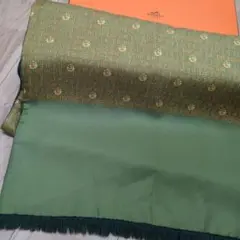 HERMES100%SILK100%Angora大判マフラー